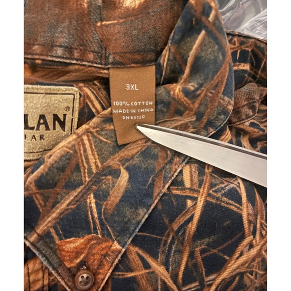 Magellan Camouflage Labrador Dogs Long sleeve button up hunting shirt Size 3XL - Picture 10 of 11